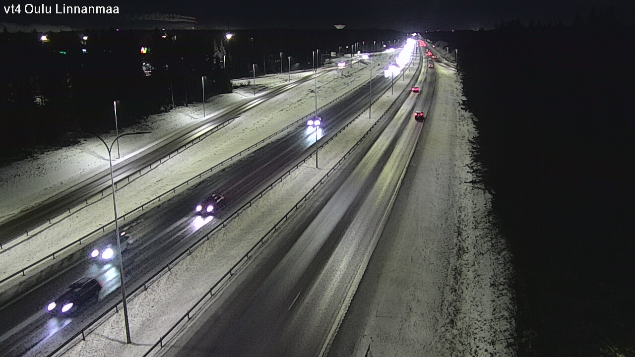 Weather Camera Image Väg 4 Uleåborg, Linnanmaa, Oulu, Pohjois-Pohjanmaa