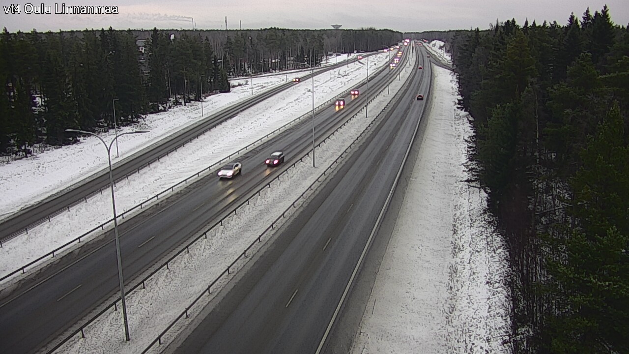 Weather Camera Image Väg 4 Uleåborg, Linnanmaa, Oulu, Pohjois-Pohjanmaa