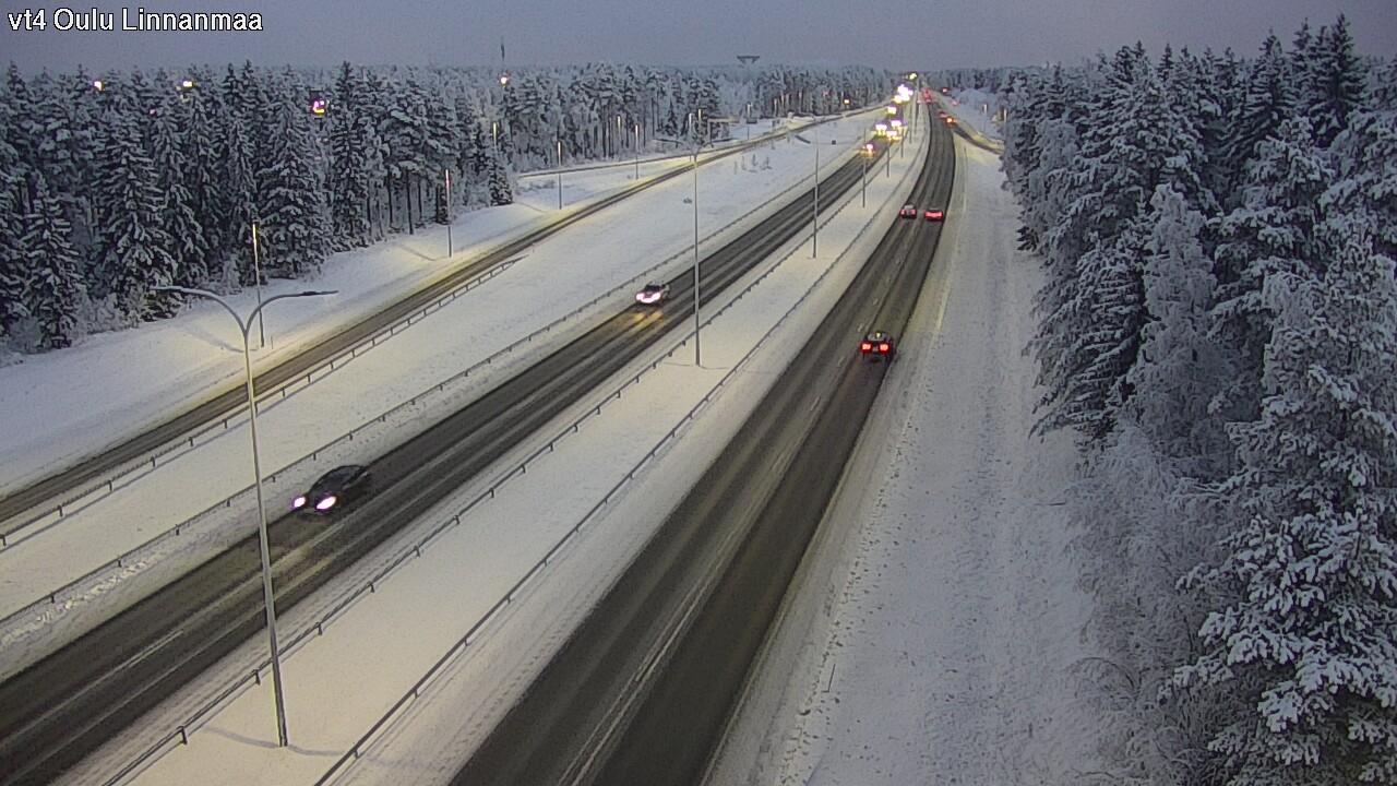 Weather Camera Image Väg 4 Uleåborg, Linnanmaa, Oulu, Pohjois-Pohjanmaa