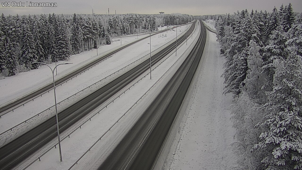 Weather Camera Image Väg 4 Uleåborg, Linnanmaa, Oulu, Pohjois-Pohjanmaa