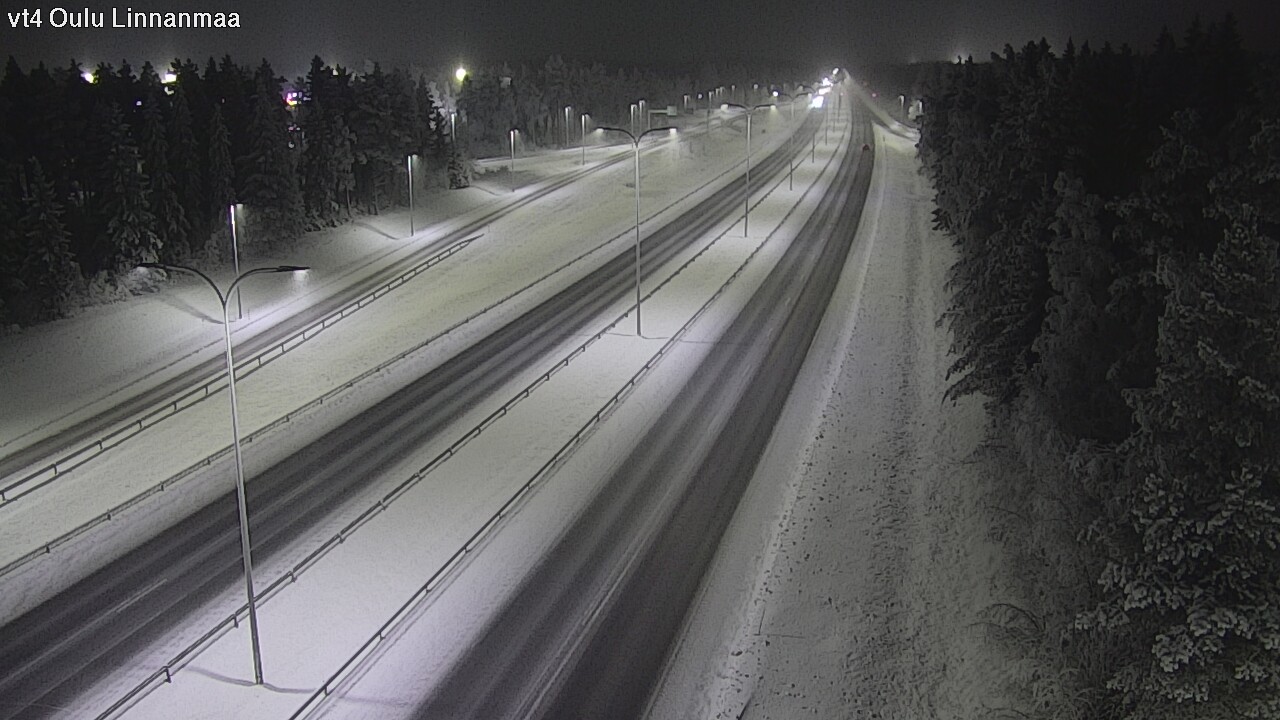Weather Camera Image Väg 4 Uleåborg, Linnanmaa, Oulu, Pohjois-Pohjanmaa