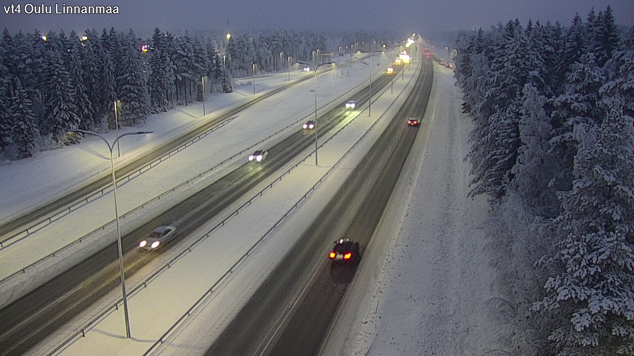 Weather Camera Image Väg 4 Uleåborg, Linnanmaa, Oulu, Pohjois-Pohjanmaa