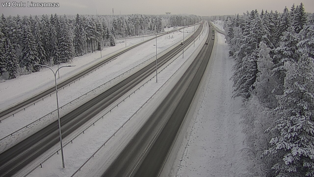 Weather Camera Image Väg 4 Uleåborg, Linnanmaa, Oulu, Pohjois-Pohjanmaa