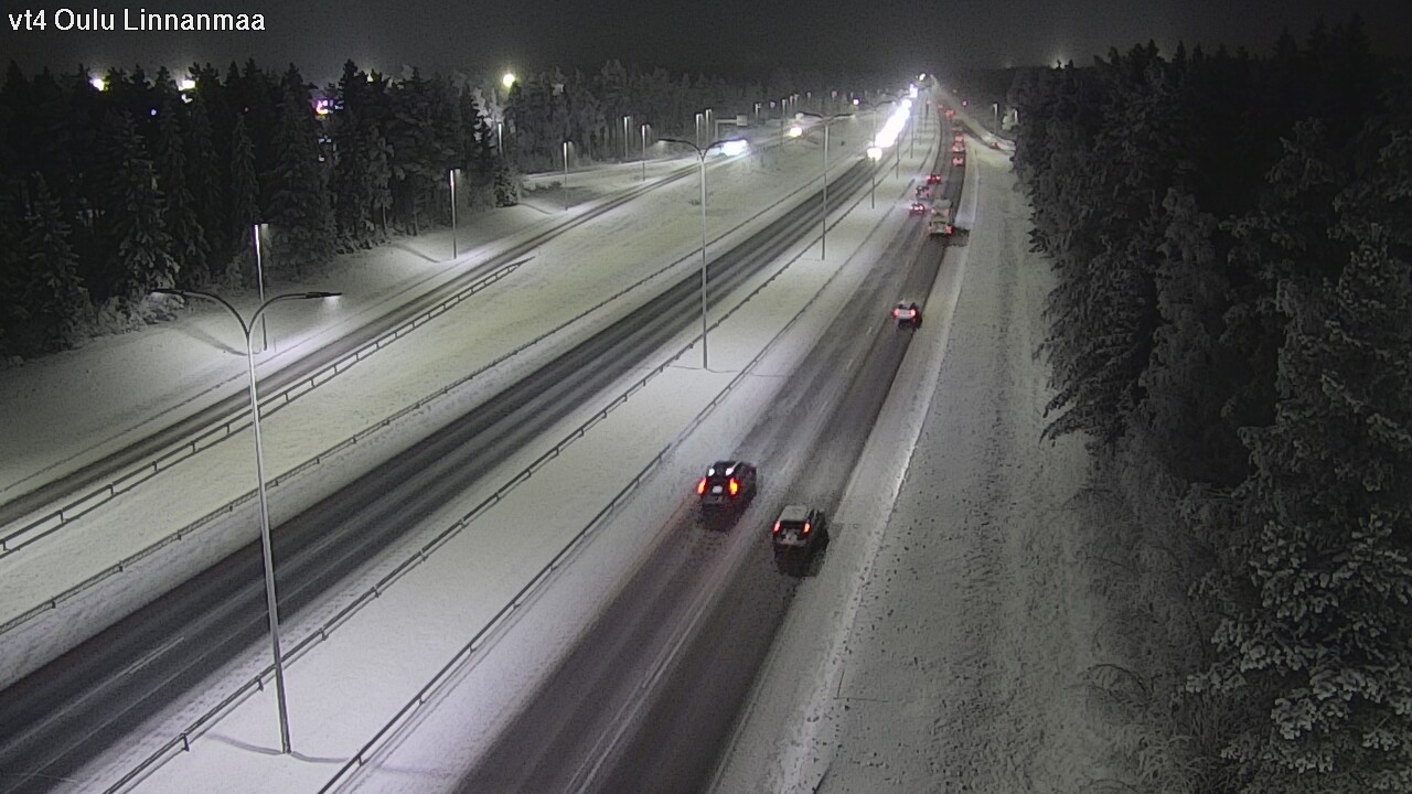 Weather Camera Image Väg 4 Uleåborg, Linnanmaa, Oulu, Pohjois-Pohjanmaa