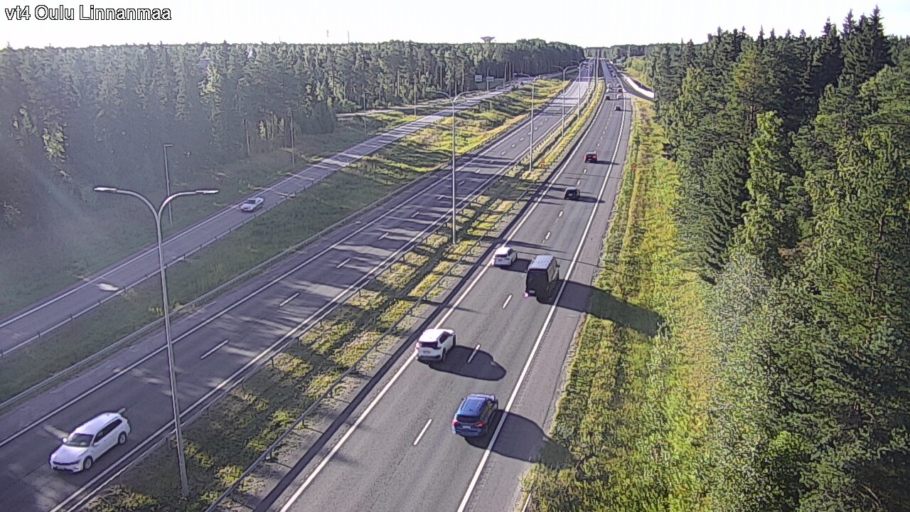 Weather Camera Image Väg 4 Uleåborg, Linnanmaa, Oulu, Pohjois-Pohjanmaa