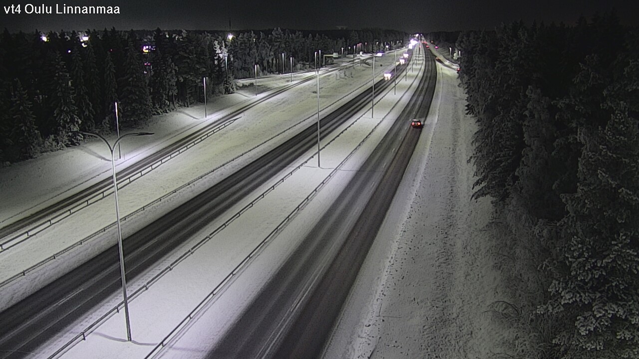 Weather Camera Image Väg 4 Uleåborg, Linnanmaa, Oulu, Pohjois-Pohjanmaa