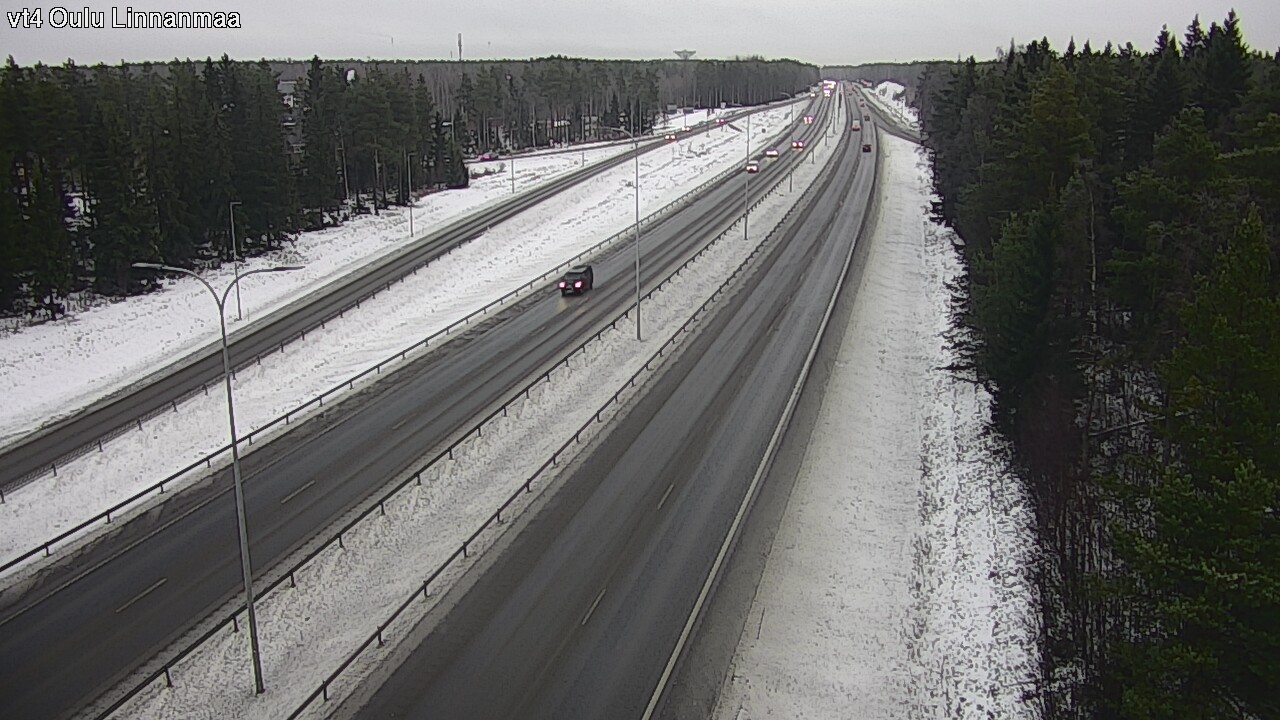 Weather Camera Image Väg 4 Uleåborg, Linnanmaa, Oulu, Pohjois-Pohjanmaa