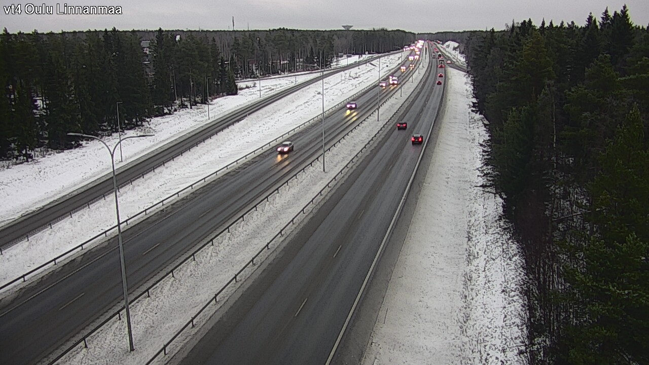 Weather Camera Image Väg 4 Uleåborg, Linnanmaa, Oulu, Pohjois-Pohjanmaa