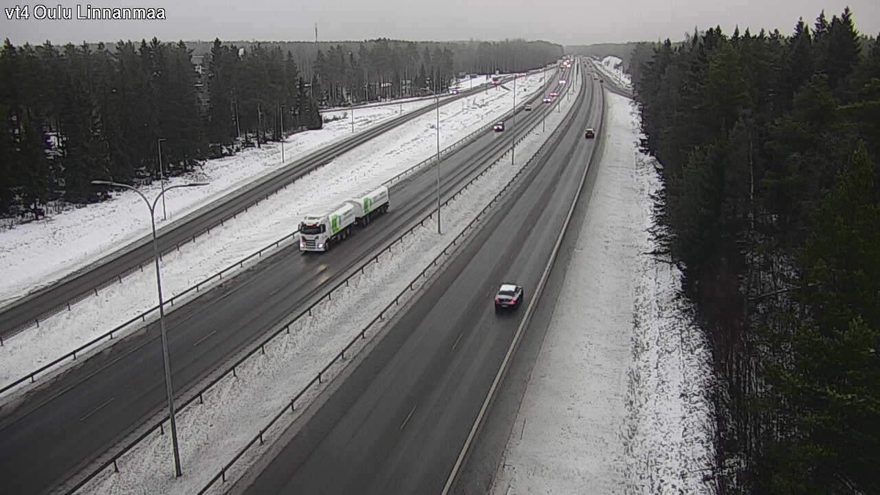 Weather Camera Image Väg 4 Uleåborg, Linnanmaa, Oulu, Pohjois-Pohjanmaa