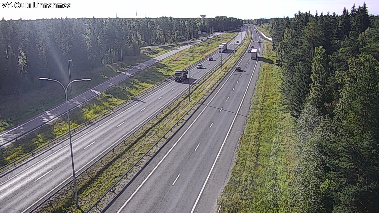 Weather Camera Image Väg 4 Uleåborg, Linnanmaa, Oulu, Pohjois-Pohjanmaa