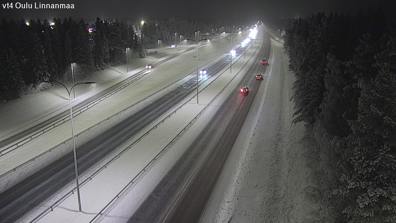 Weather Camera Image Väg 4 Uleåborg, Linnanmaa, Oulu, Pohjois-Pohjanmaa