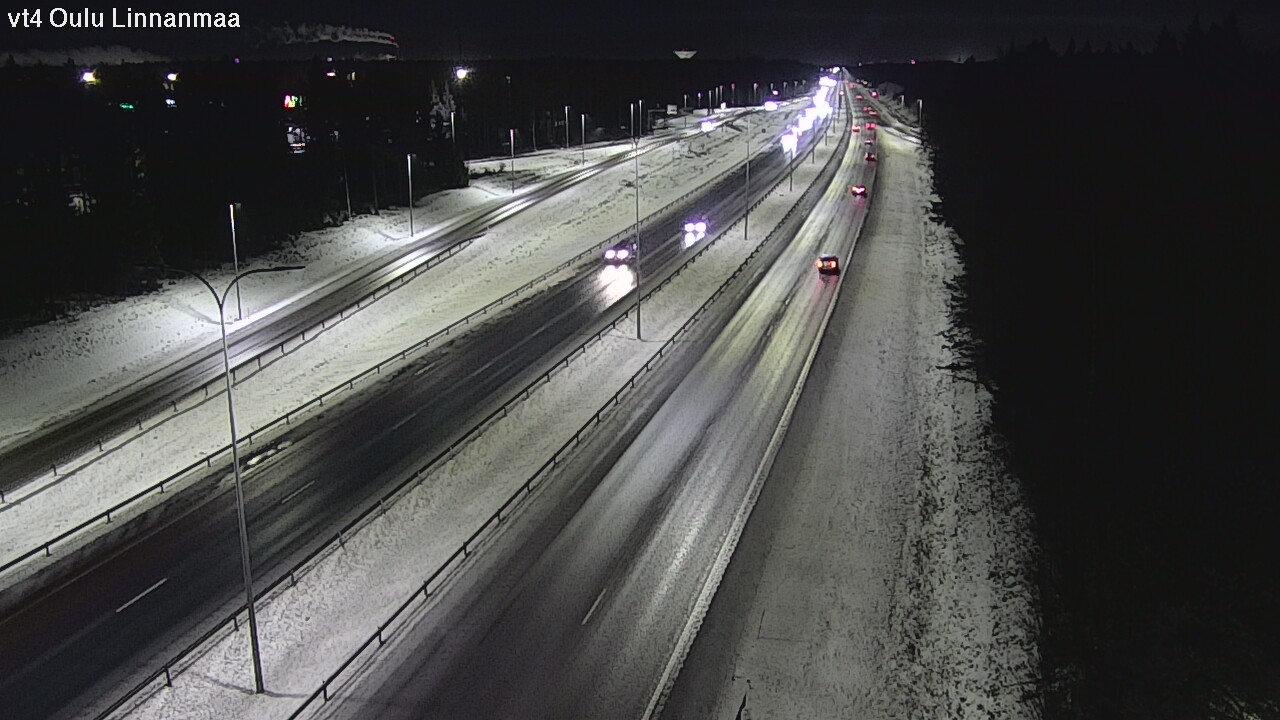 Weather Camera Image Väg 4 Uleåborg, Linnanmaa, Oulu, Pohjois-Pohjanmaa