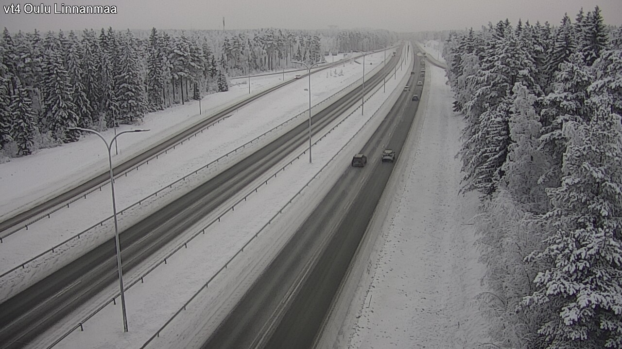 Weather Camera Image Väg 4 Uleåborg, Linnanmaa, Oulu, Pohjois-Pohjanmaa