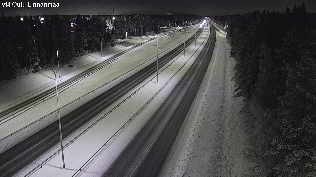 Weather Camera Image Väg 4 Uleåborg, Linnanmaa, Oulu, Pohjois-Pohjanmaa