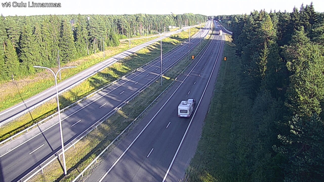 Weather Camera Image Väg 4 Uleåborg, Linnanmaa, Oulu, Pohjois-Pohjanmaa