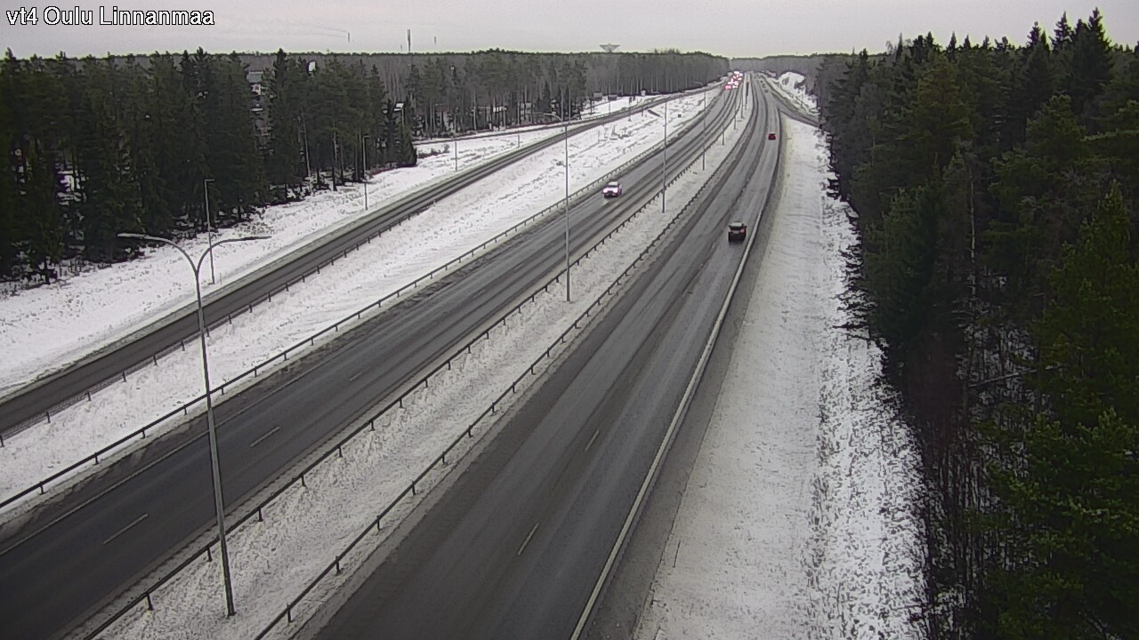 Weather Camera Image Väg 4 Uleåborg, Linnanmaa, Oulu, Pohjois-Pohjanmaa