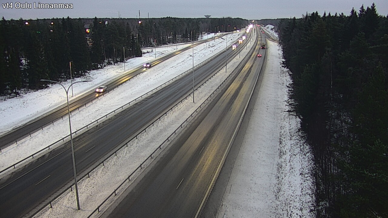 Weather Camera Image Väg 4 Uleåborg, Linnanmaa, Oulu, Pohjois-Pohjanmaa