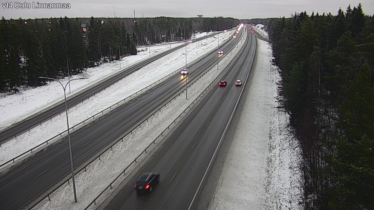 Weather Camera Image Väg 4 Uleåborg, Linnanmaa, Oulu, Pohjois-Pohjanmaa