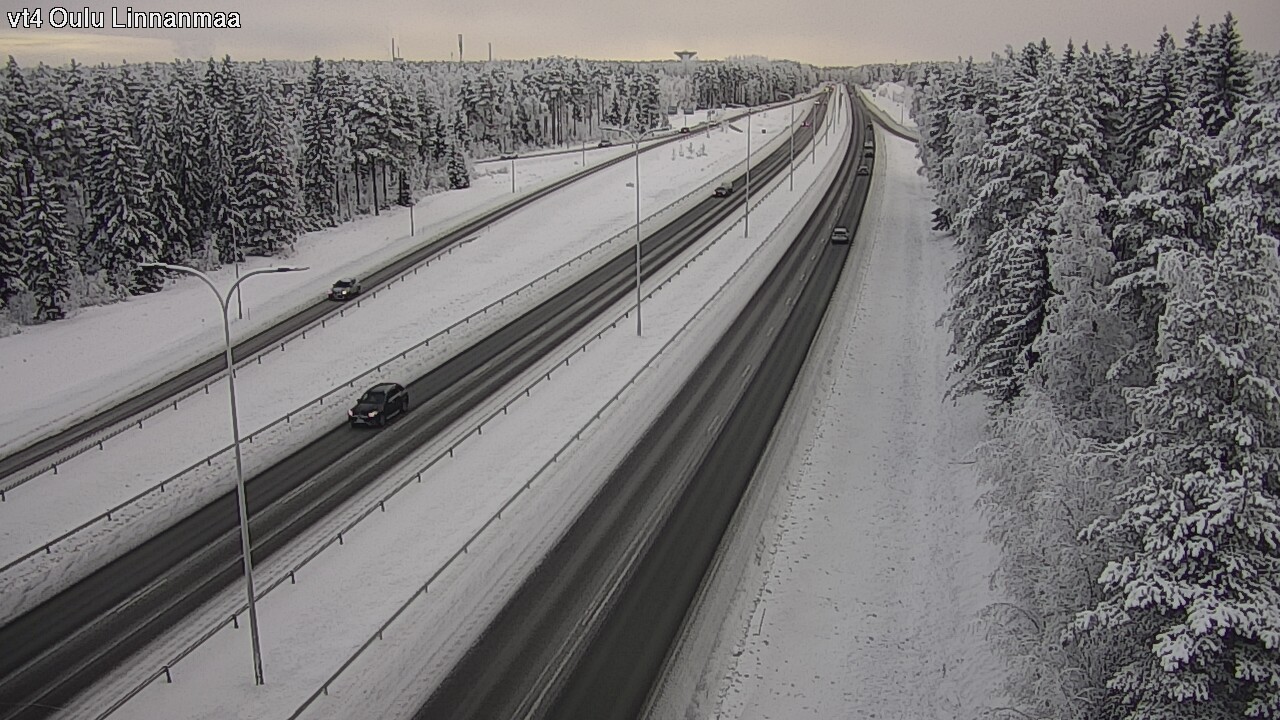 Weather Camera Image Väg 4 Uleåborg, Linnanmaa, Oulu, Pohjois-Pohjanmaa