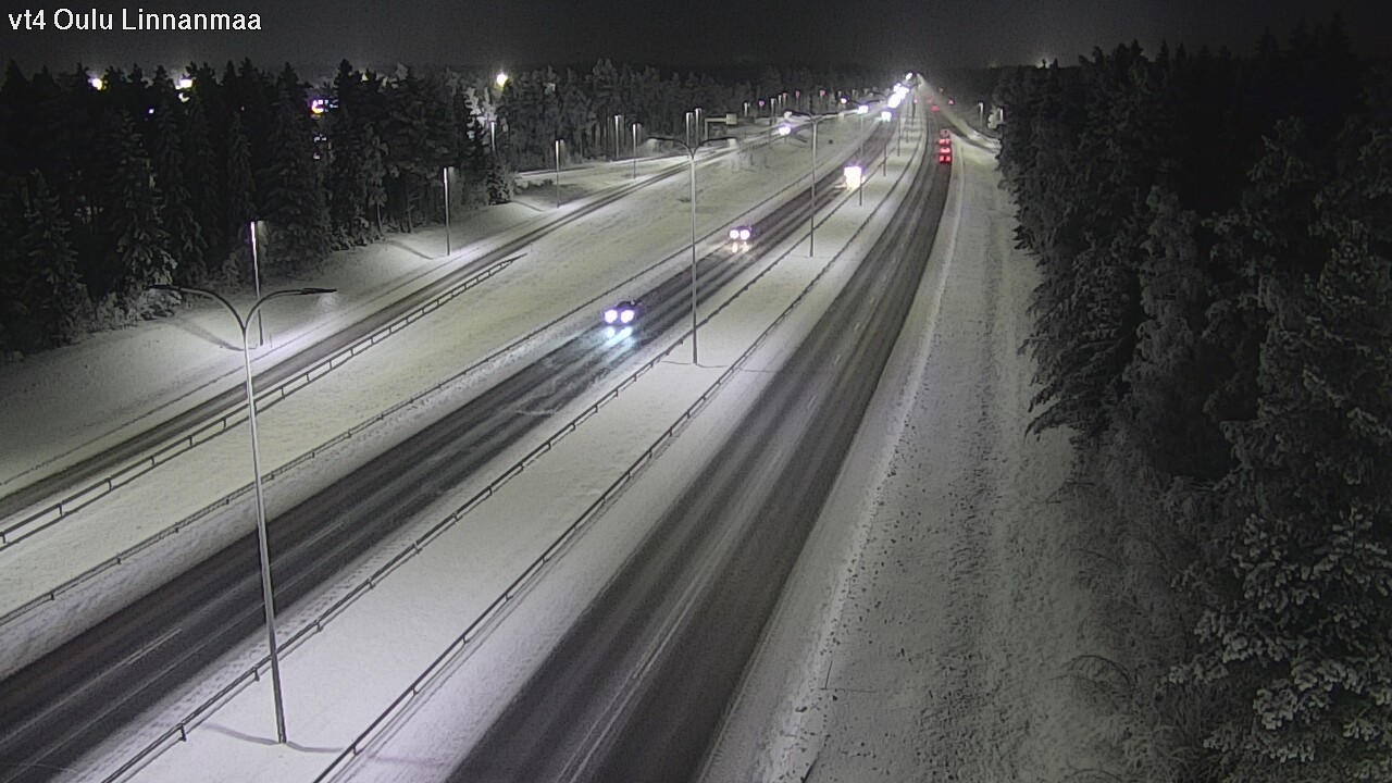 Weather Camera Image Väg 4 Uleåborg, Linnanmaa, Oulu, Pohjois-Pohjanmaa