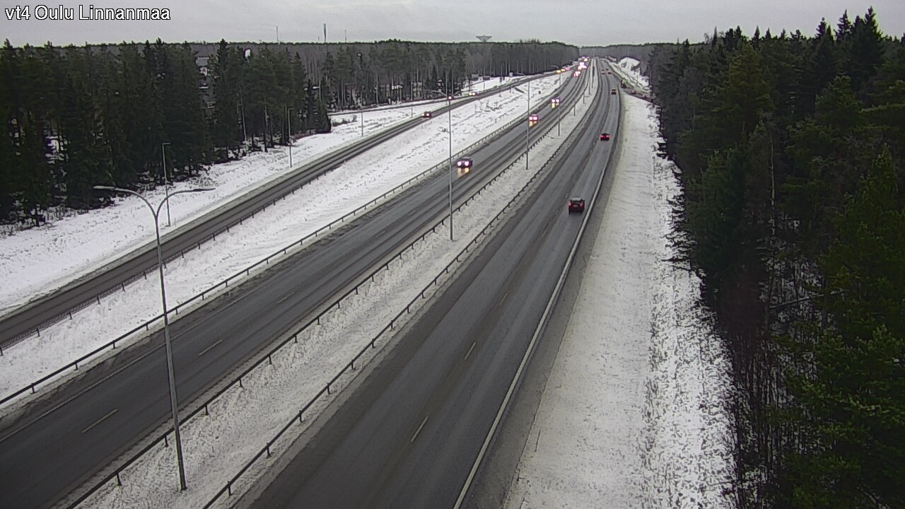 Weather Camera Image Väg 4 Uleåborg, Linnanmaa, Oulu, Pohjois-Pohjanmaa