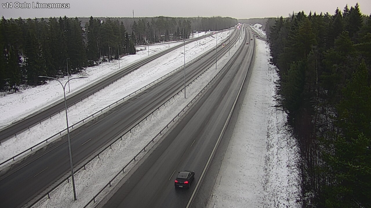 Weather Camera Image Väg 4 Uleåborg, Linnanmaa, Oulu, Pohjois-Pohjanmaa