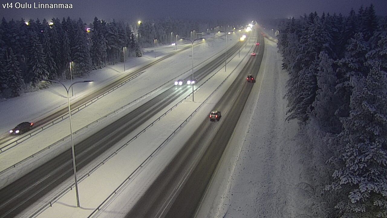 Weather Camera Image Väg 4 Uleåborg, Linnanmaa, Oulu, Pohjois-Pohjanmaa