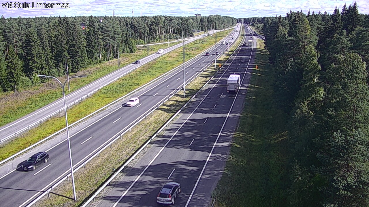 Weather Camera Image Väg 4 Uleåborg, Linnanmaa, Oulu, Pohjois-Pohjanmaa