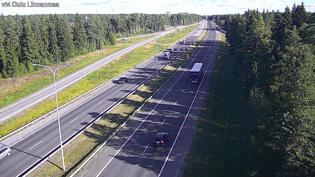Weather Camera Image Väg 4 Uleåborg, Linnanmaa, Oulu, Pohjois-Pohjanmaa