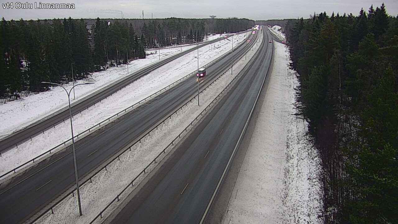 Weather Camera Image Väg 4 Uleåborg, Linnanmaa, Oulu, Pohjois-Pohjanmaa