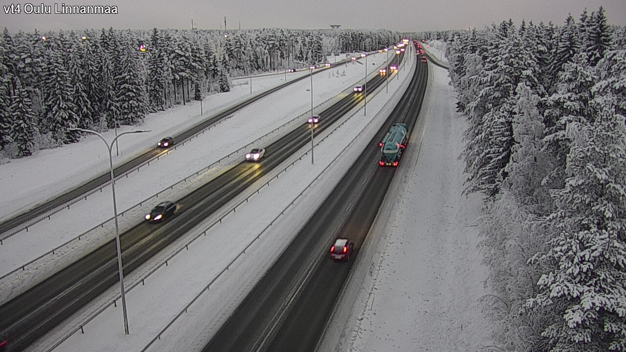 Weather Camera Image Väg 4 Uleåborg, Linnanmaa, Oulu, Pohjois-Pohjanmaa