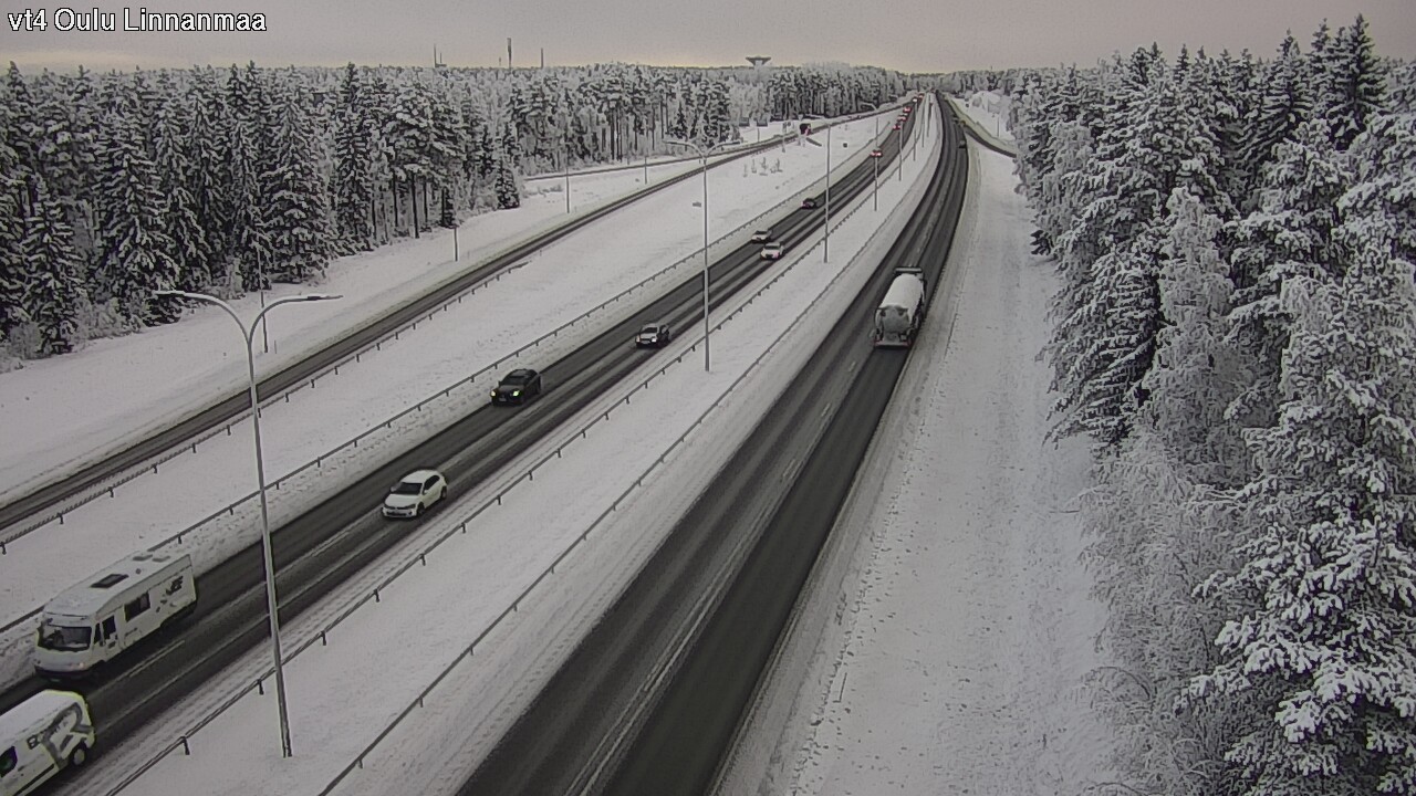 Weather Camera Image Väg 4 Uleåborg, Linnanmaa, Oulu, Pohjois-Pohjanmaa