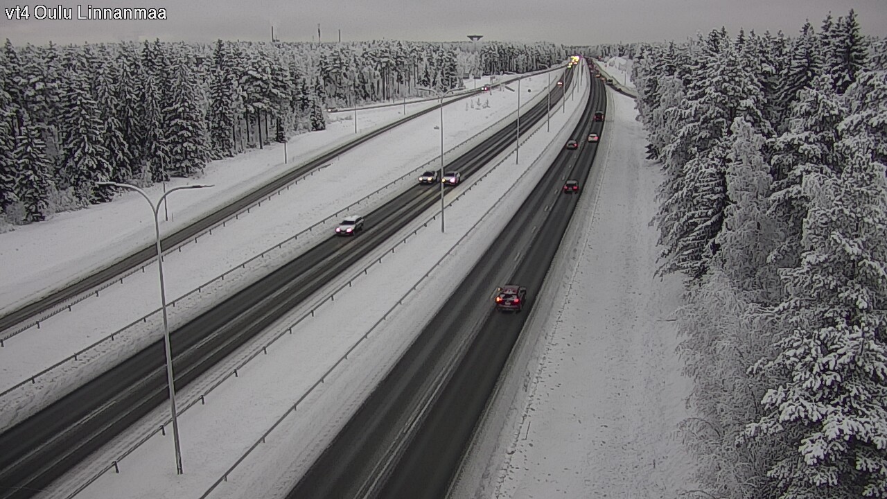 Weather Camera Image Väg 4 Uleåborg, Linnanmaa, Oulu, Pohjois-Pohjanmaa