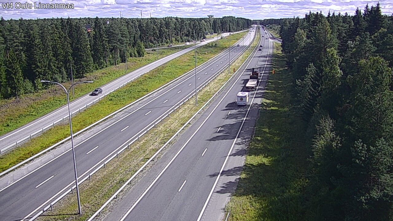 Weather Camera Image Väg 4 Uleåborg, Linnanmaa, Oulu, Pohjois-Pohjanmaa