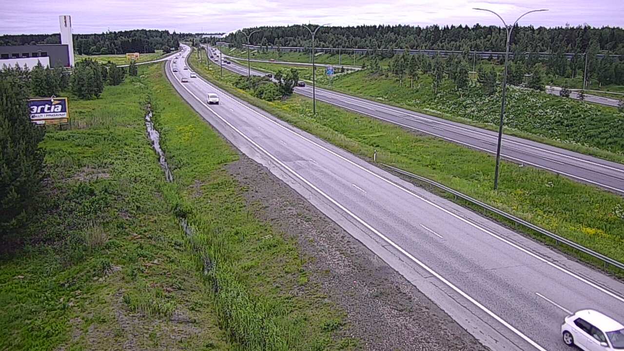 Weather Camera Image Väg 4 Kempele, Zatelliitti, Oulu, Pohjois-Pohjanmaa