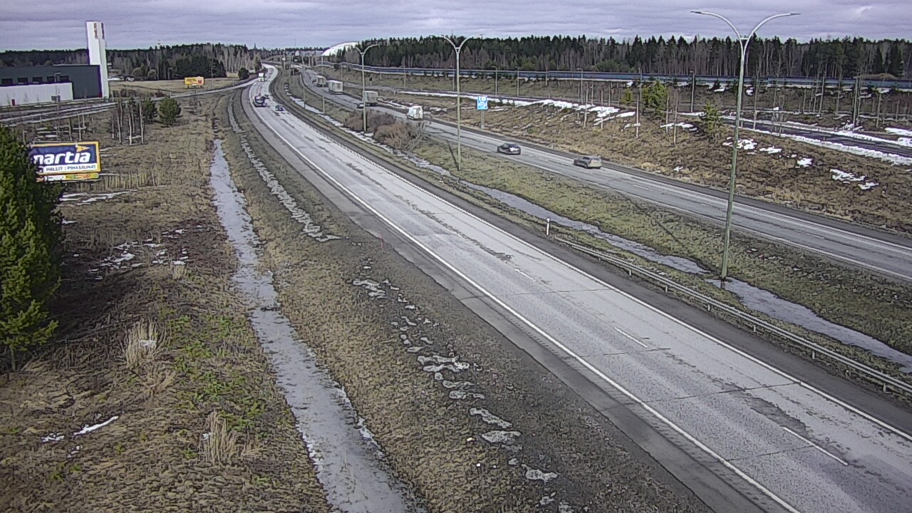 Weather Camera Image Road 4 Kempele, Zatelliitti, Oulu, Pohjois-Pohjanmaa