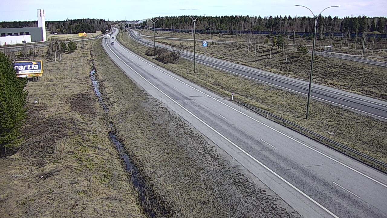 Weather Camera Image Väg 4 Kempele, Zatelliitti, Oulu, Pohjois-Pohjanmaa