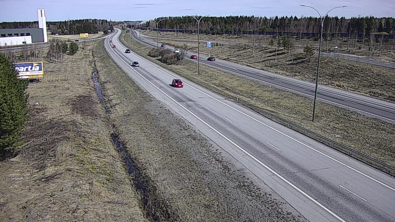 Weather Camera Image Väg 4 Kempele, Zatelliitti, Oulu, Pohjois-Pohjanmaa