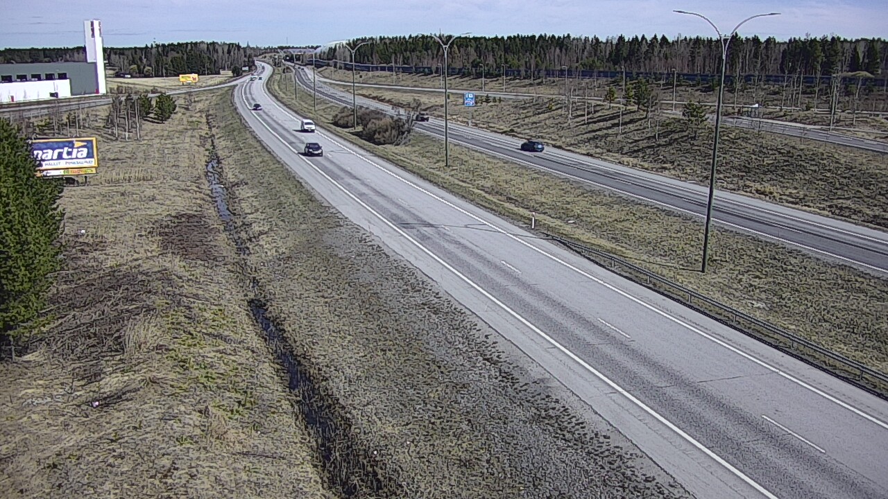 Weather Camera Image Väg 4 Kempele, Zatelliitti, Oulu, Pohjois-Pohjanmaa