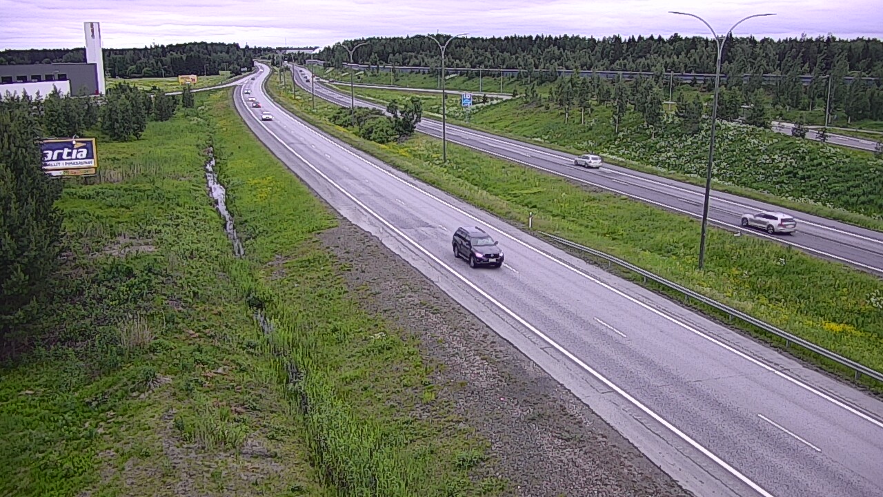 Weather Camera Image Väg 4 Kempele, Zatelliitti, Oulu, Pohjois-Pohjanmaa