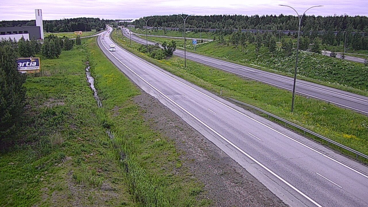 Weather Camera Image Väg 4 Kempele, Zatelliitti, Oulu, Pohjois-Pohjanmaa