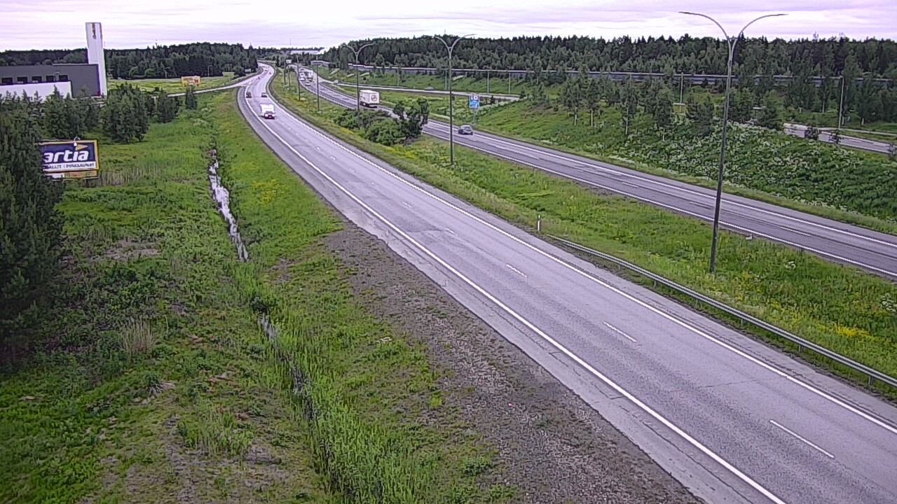 Weather Camera Image Väg 4 Kempele, Zatelliitti, Oulu, Pohjois-Pohjanmaa