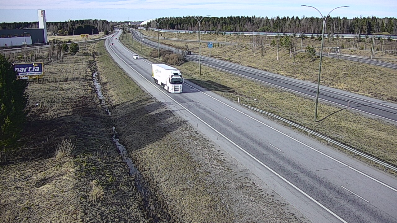 Weather Camera Image Väg 4 Kempele, Zatelliitti, Oulu, Pohjois-Pohjanmaa