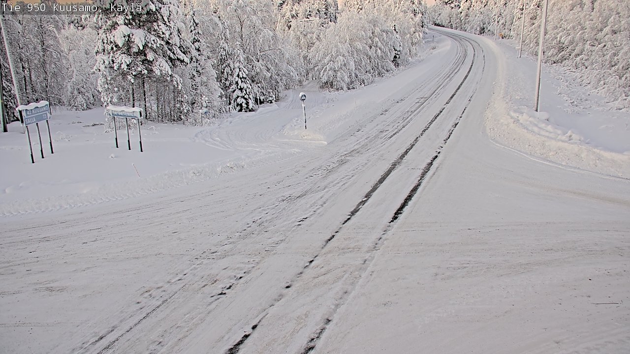 Weather Camera Image Väg 950 Kuusamo, Käylä, Kuusamo, Pohjois-Pohjanmaa