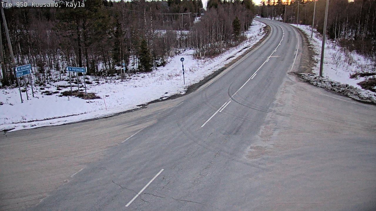 Weather Camera Image Road 950 Kuusamo, Käylä, Kuusamo, Pohjois-Pohjanmaa