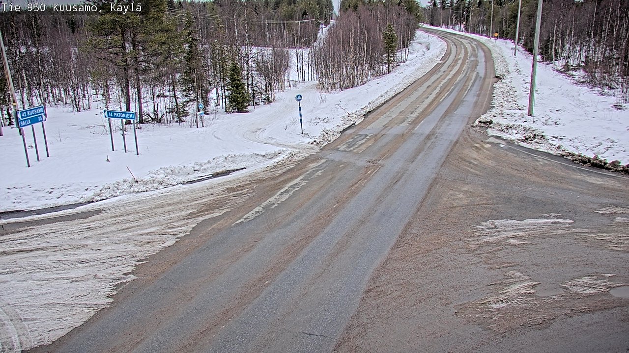 Weather Camera Image Road 950 Kuusamo, Käylä, Kuusamo, Pohjois-Pohjanmaa