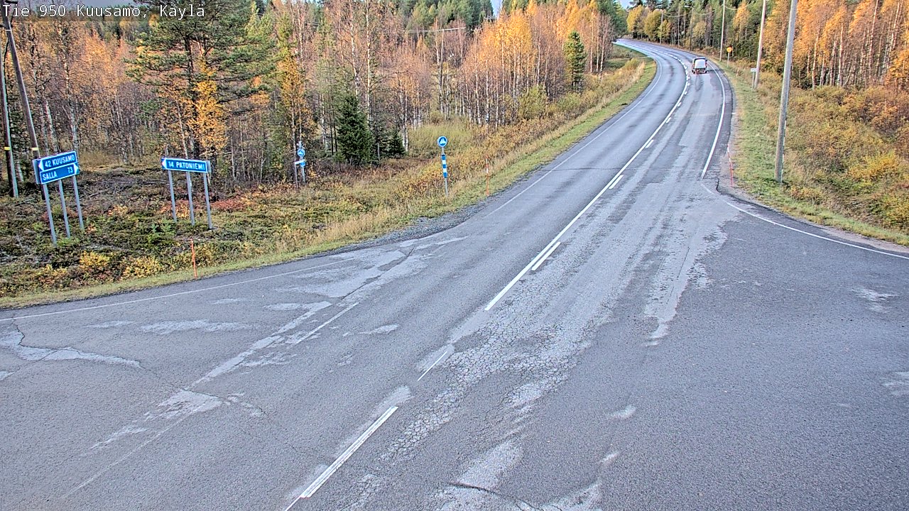 Weather Camera Image Väg 950 Kuusamo, Käylä, Kuusamo, Pohjois-Pohjanmaa