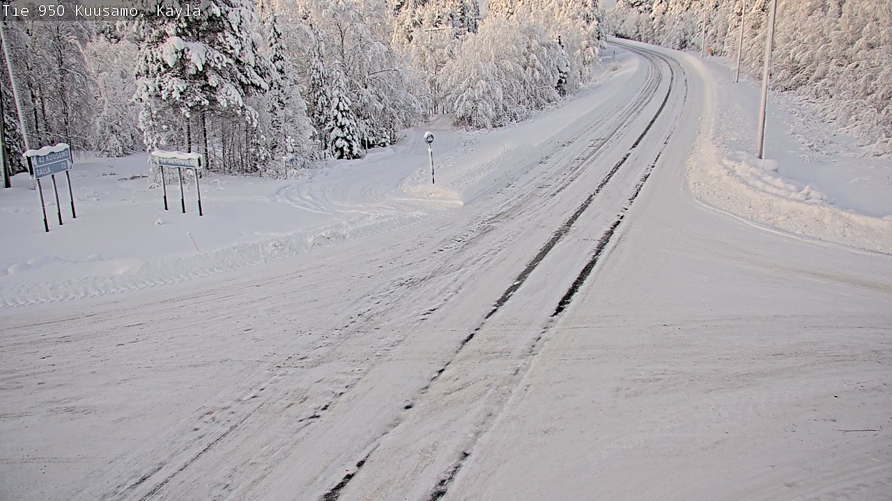 Weather Camera Image Väg 950 Kuusamo, Käylä, Kuusamo, Pohjois-Pohjanmaa