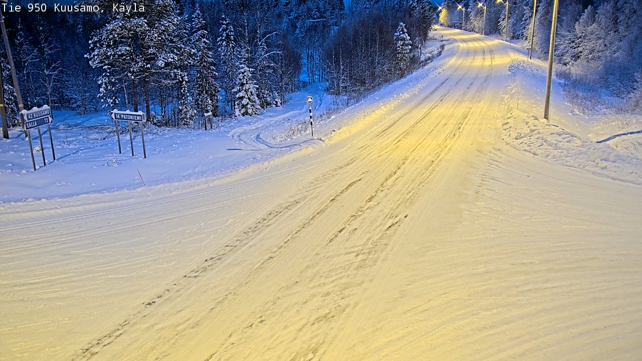 Weather Camera Image Road 950 Kuusamo, Käylä, Kuusamo, Pohjois-Pohjanmaa