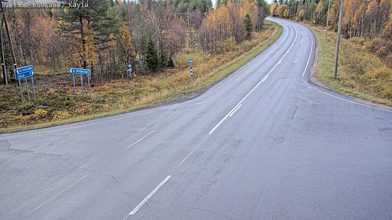 Weather Camera Image Väg 950 Kuusamo, Käylä, Kuusamo, Pohjois-Pohjanmaa